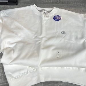 White Champion Sweater XXL crew neck NWT